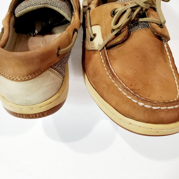 Sperry Top Sider Brown Tan Leather Boat Shoe Men's Size 8.5M 9276619 K-5 CH-196 - Picture 9 of 11